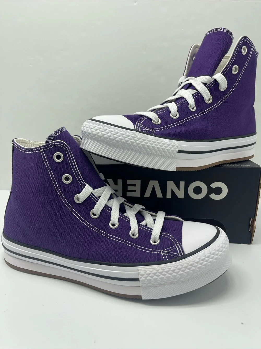 Converse WMNS CTAS EVA LIFT HI BLACKBERRY JAM/WHITE/EGRET Platform Sneakers